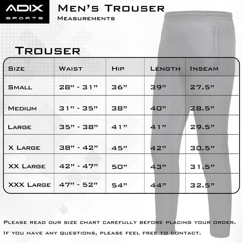 ADIX Sports - Black Fitness & Fashion Men's Trouser Plain Jersey Cotton