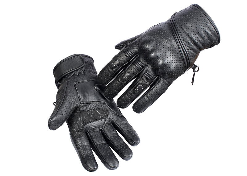 Summer Motorcycle Motorbike Gloves Leather Knuckle Protection