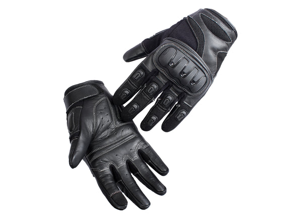 Black - Motorcycle Gloves Hard Knuckle Motorcycle Gloves