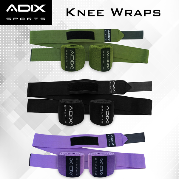 Knee Wraps for Weight Lifting Elasticated Compression Powerlifting Support Bandage